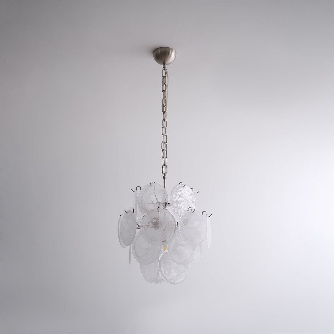 Aurora Lustre Abricot Murano Verre Disque Superposé Artistique - Neutralighting