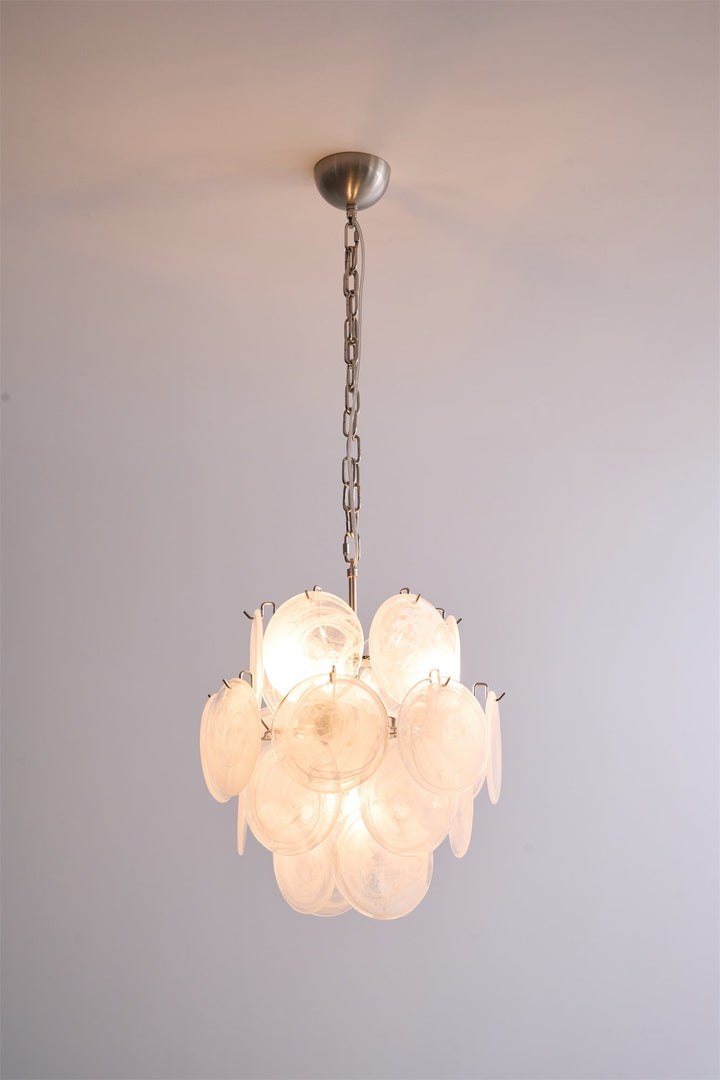 Aurora Lustre Abricot Murano Verre Disque Superposé Artistique - Neutralighting
