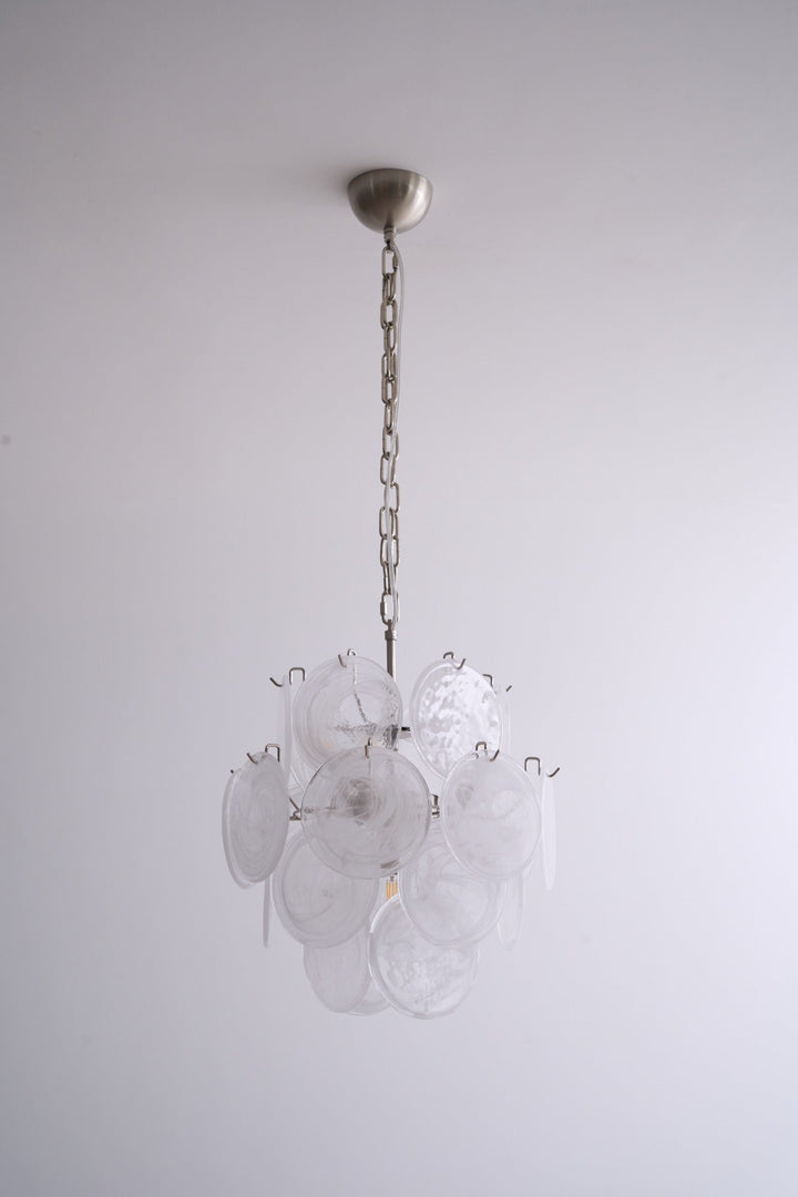 Aurora Lustre Abricot Murano Verre Disque Superposé Artistique - Neutralighting