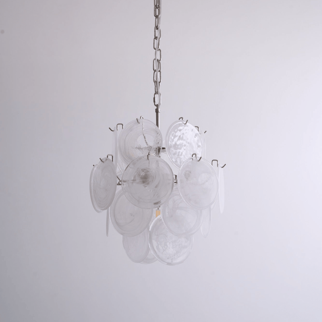 Aurora Lustre Abricot Murano Verre Disque Superposé Artistique - Neutralighting