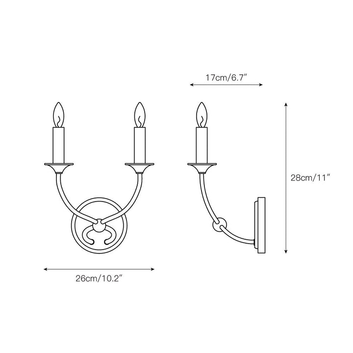 Qvistuvys Lampe Murale En Métal Minimaliste Moderne - Neutralighting
