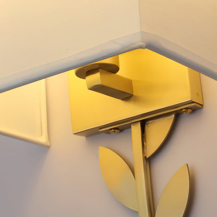 Plotuvyo Lampe Murale Métal Laiton Tissu Grove Minimaliste Moderne - Neutralighting
