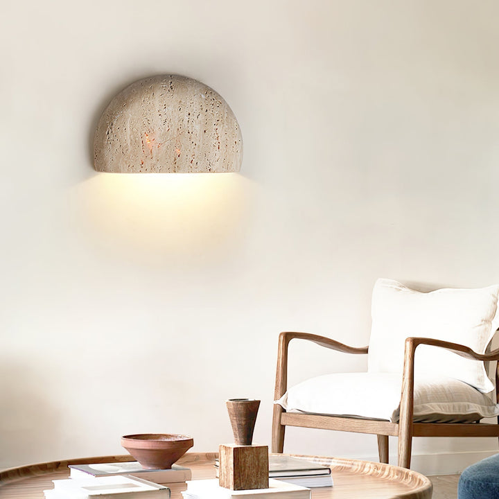 Armarel Applique Murale Demi-Lune en Travertin - Neutralighting