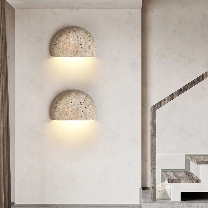 Armarel Applique Murale Demi-Lune en Travertin - Neutralighting
