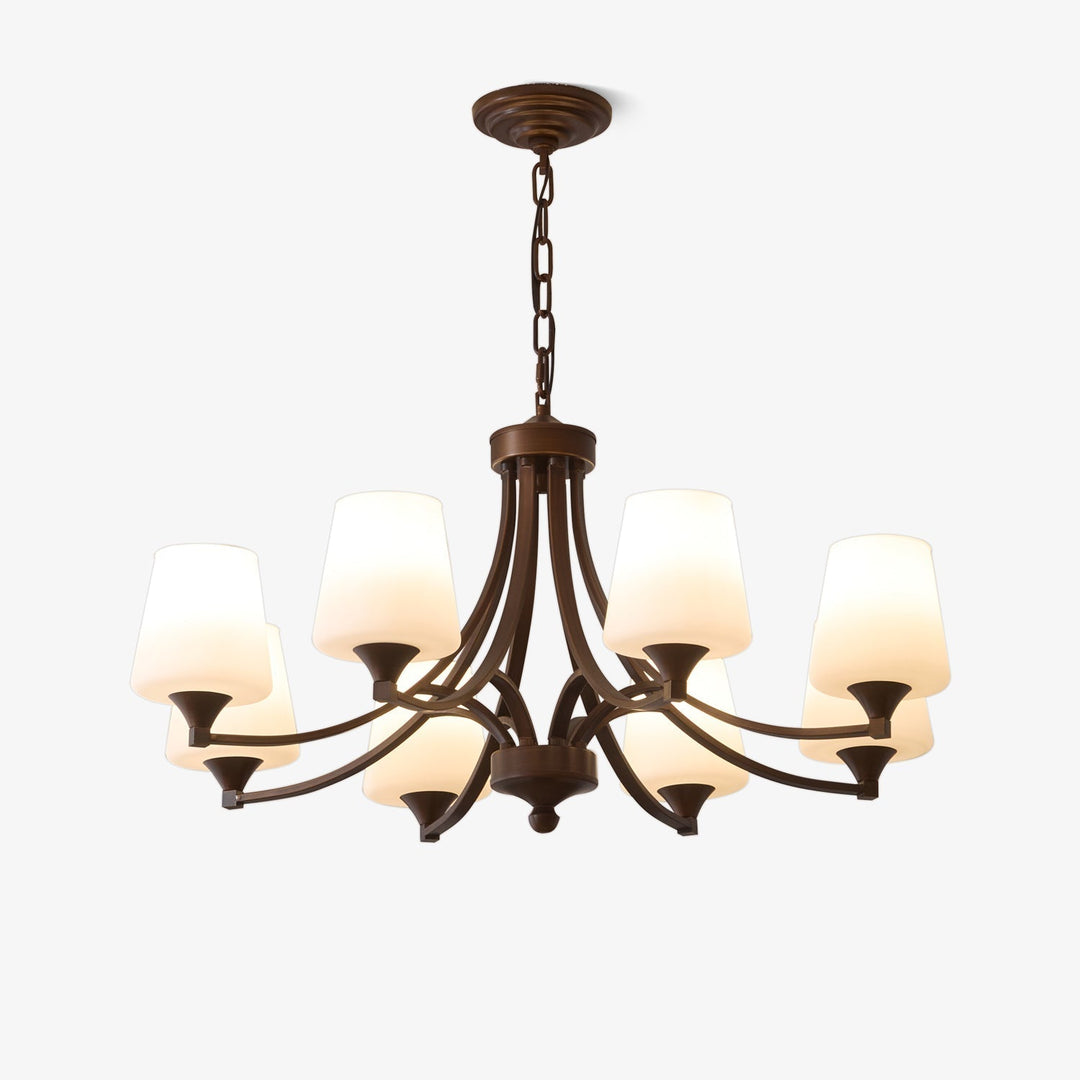 Ardena Chandelier Verre Classique Vintage Élégance - Neutralighting