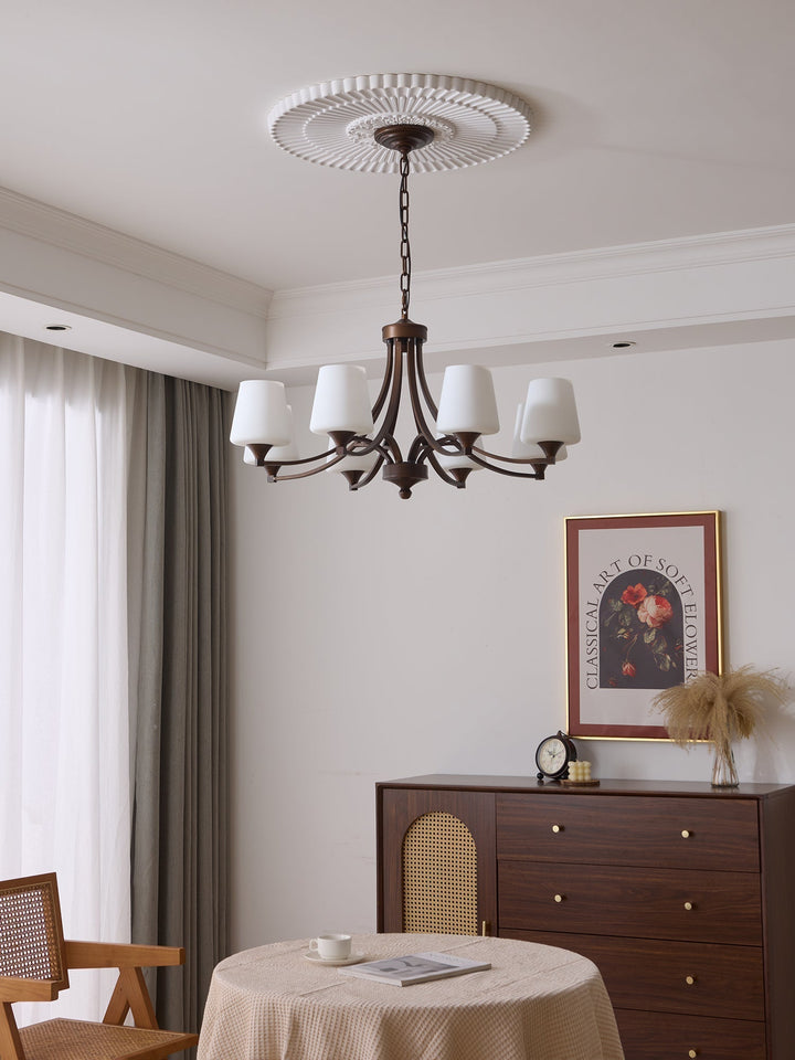 Ardena Chandelier Verre Classique Vintage Élégance - Neutralighting