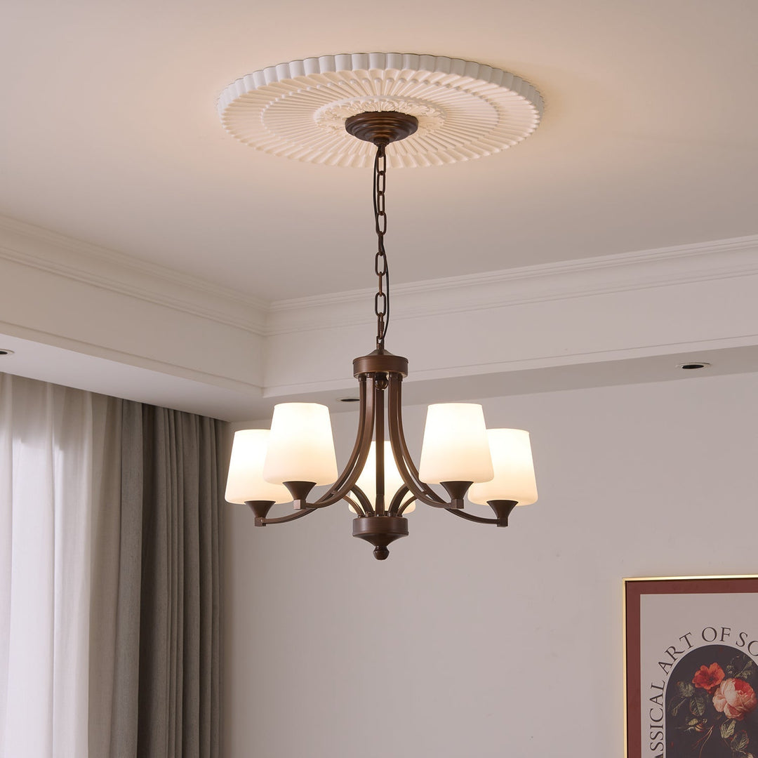 Ardena Chandelier Verre Classique Vintage Élégance - Neutralighting