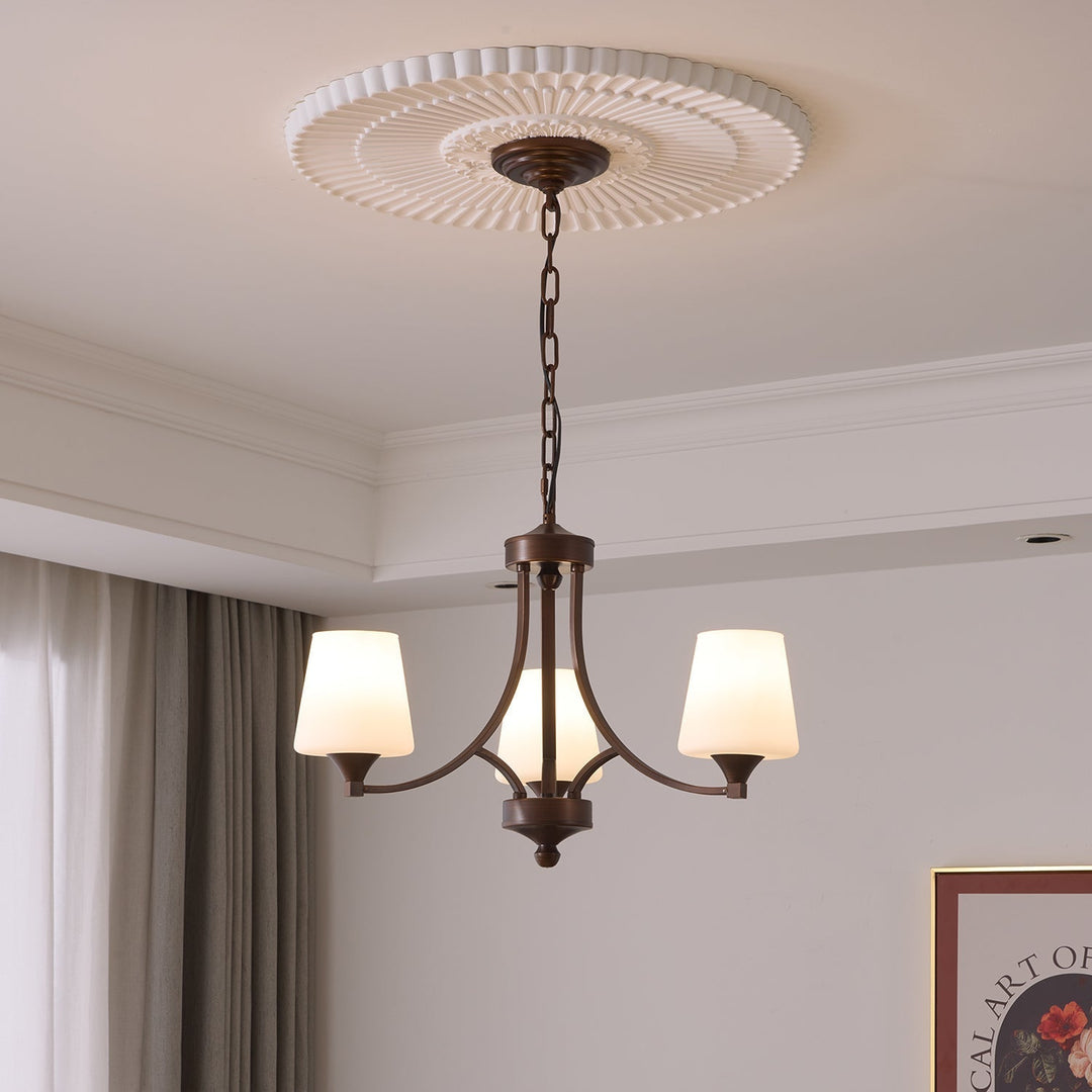 Ardena Chandelier Verre Classique Vintage Élégance - Neutralighting