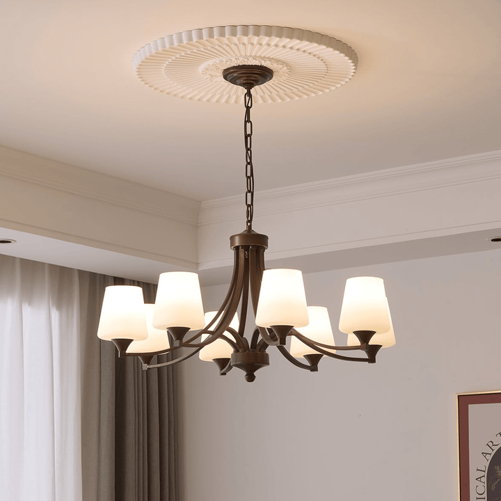 Ardena Chandelier Verre Classique Vintage Élégance - Neutralighting