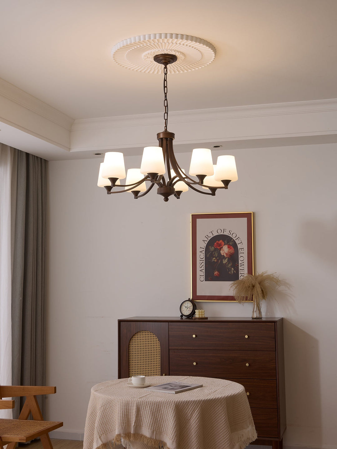 Ardena Chandelier Verre Classique Vintage Élégance - Neutralighting
