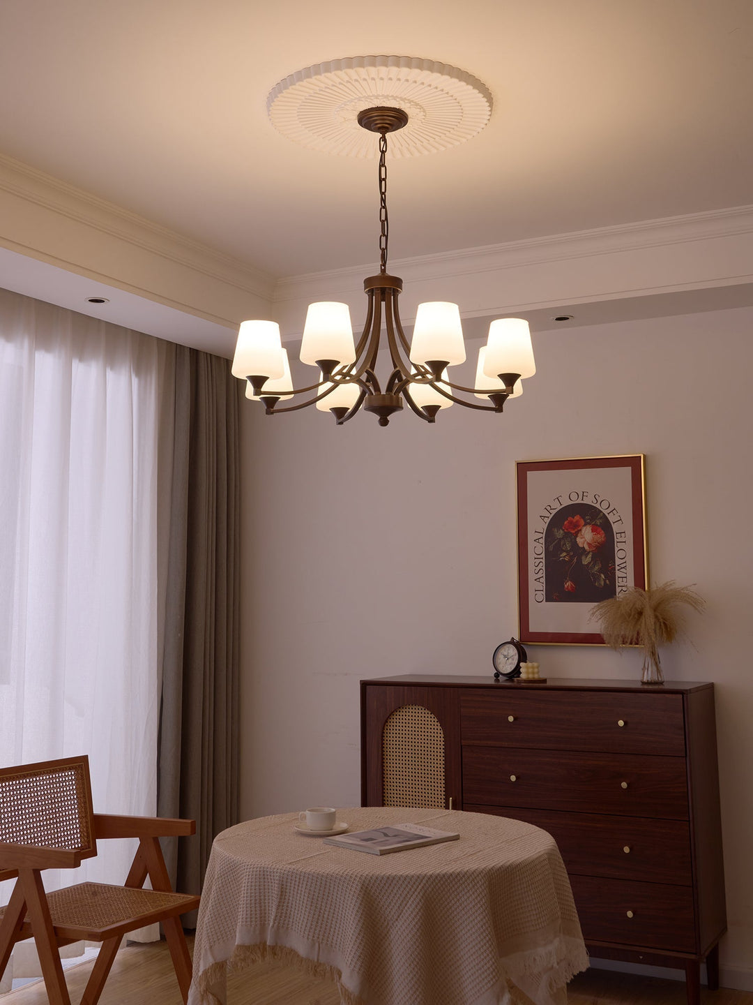 Ardena Chandelier Verre Classique Vintage Élégance - Neutralighting