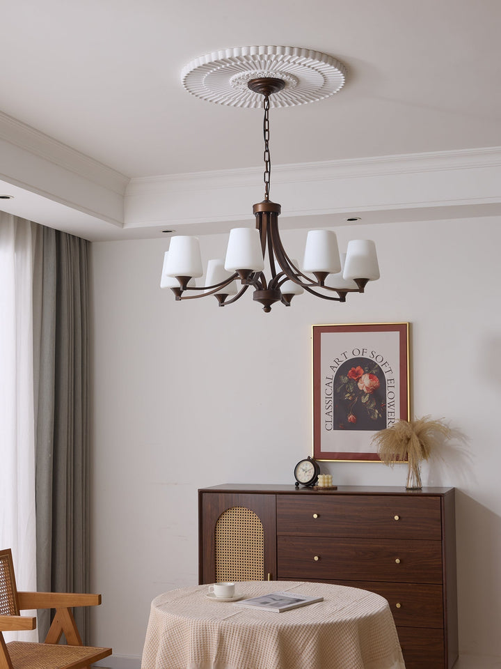 Ardena Chandelier Verre Classique Vintage Élégance - Neutralighting