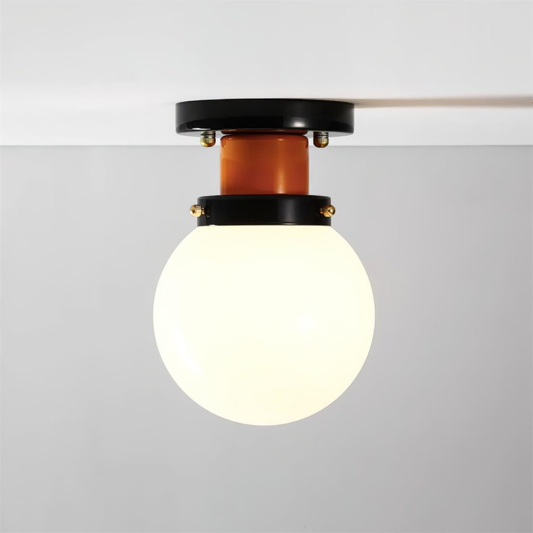 Aria Plafonnier Globe Verre Orange - Neutralighting