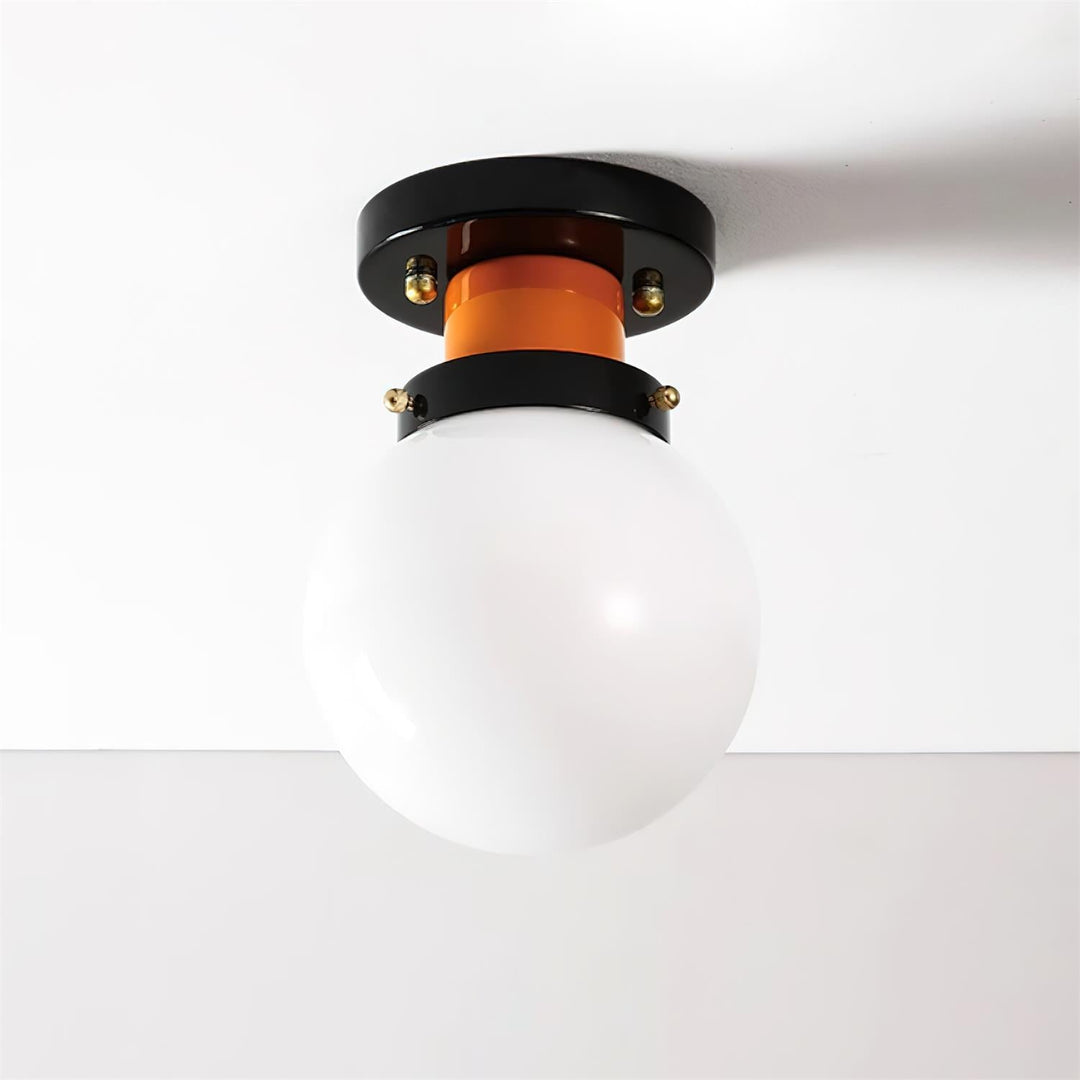 Aria Plafonnier Globe Verre Orange - Neutralighting