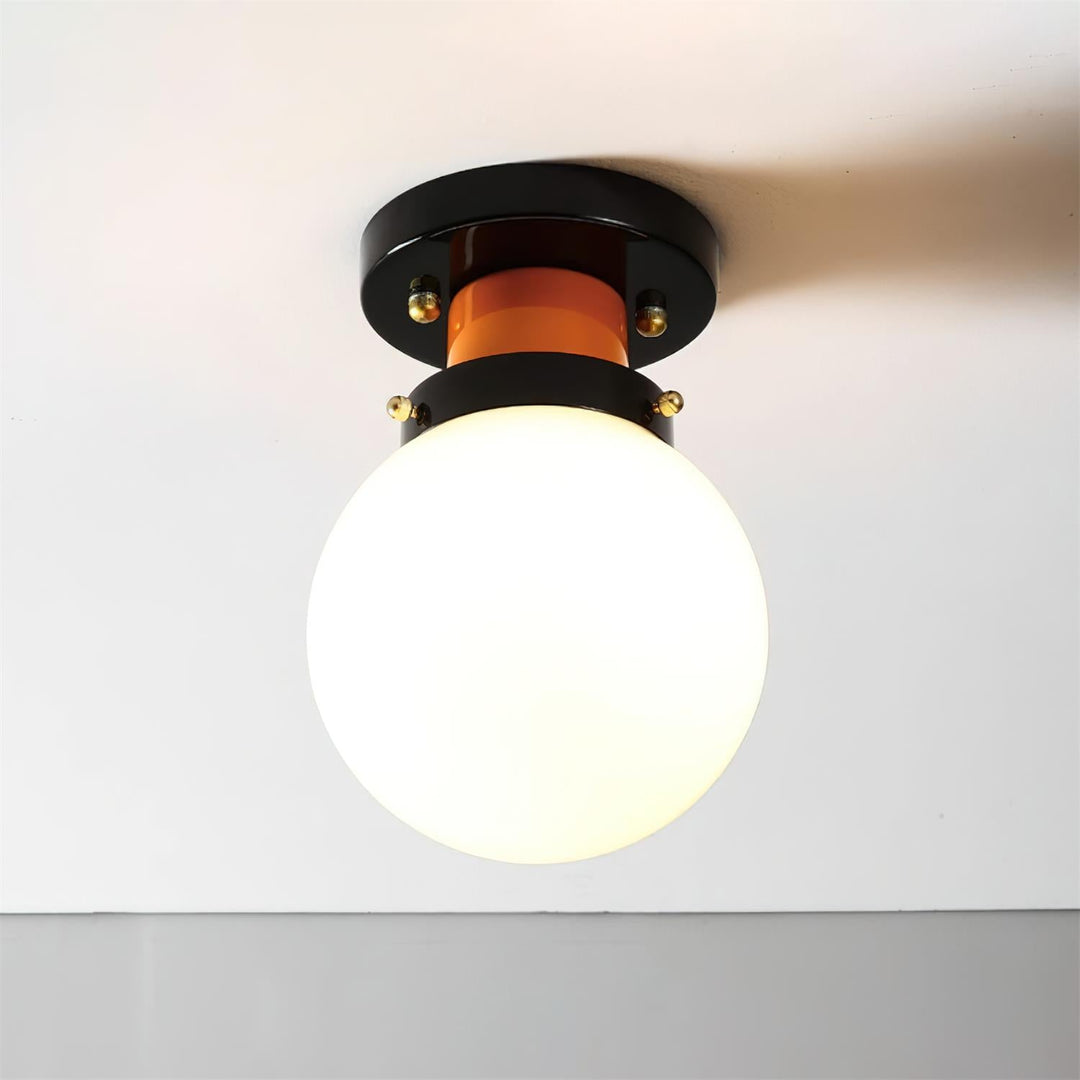 Aria Plafonnier Globe Verre Orange - Neutralighting