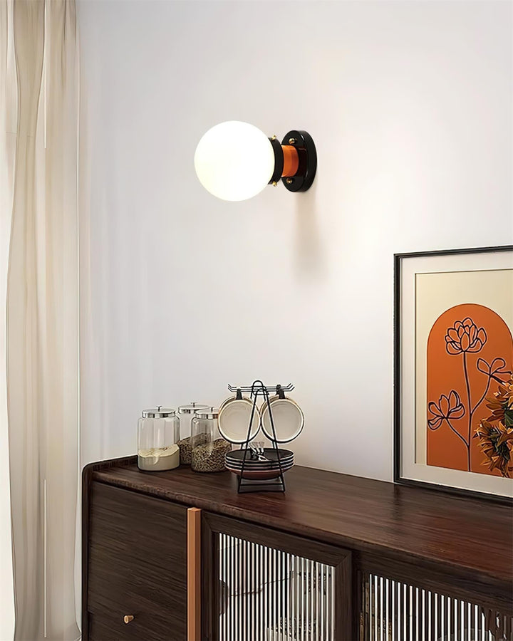 Aria Plafonnier Globe Verre Orange - Neutralighting