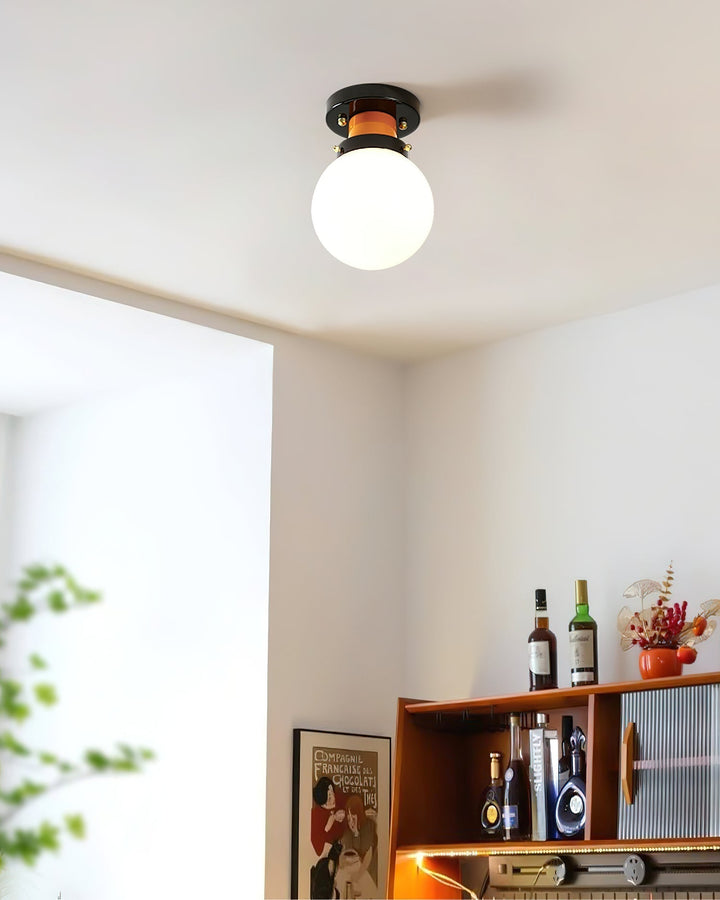 Aria Plafonnier Globe Verre Orange - Neutralighting