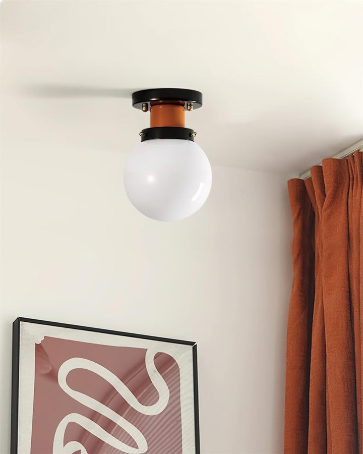 Aria Plafonnier Globe Verre Orange - Neutralighting