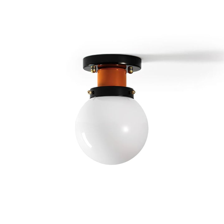 Aria Lumière de Plafond en verre Sphérique Orange et Noir - Neutralighting