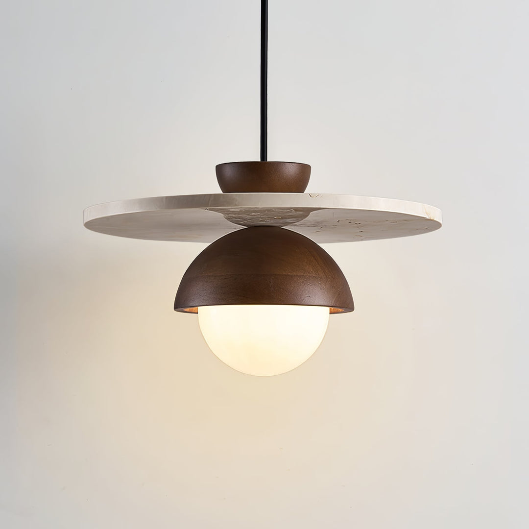 Vera Travertin Verre Pendentif Lumière Design - Neutralighting