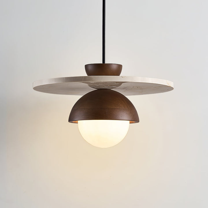 Vera Travertin Verre Pendentif Lumière Design - Neutralighting