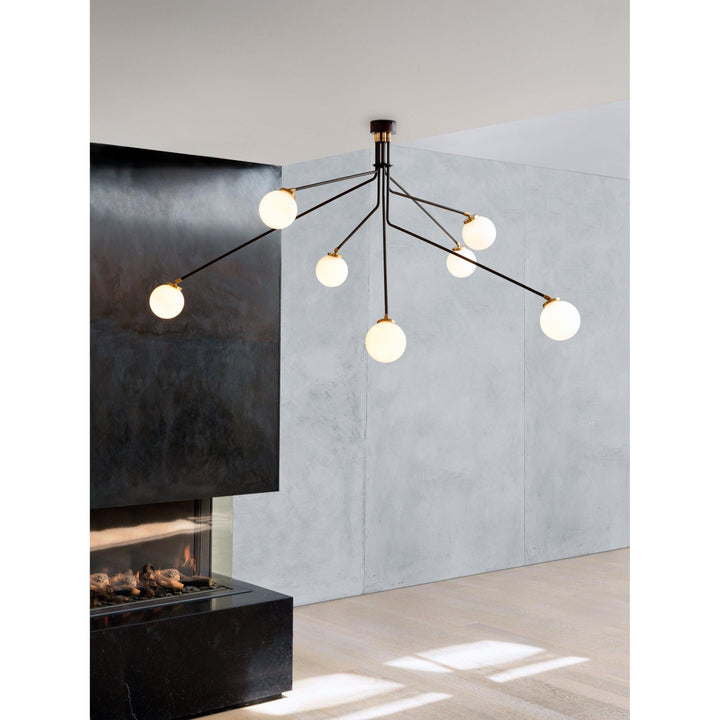 Vatnuvyo Moderne Minimaliste Laiton Métal Verre Plafonnier - Neutralighting