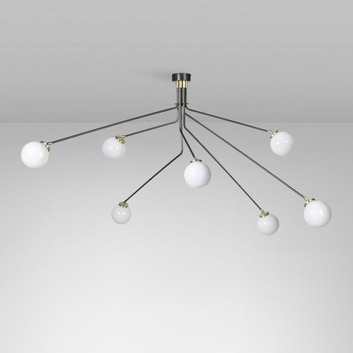 Vatnuvyo Moderne Minimaliste Laiton Métal Verre Plafonnier - Neutralighting