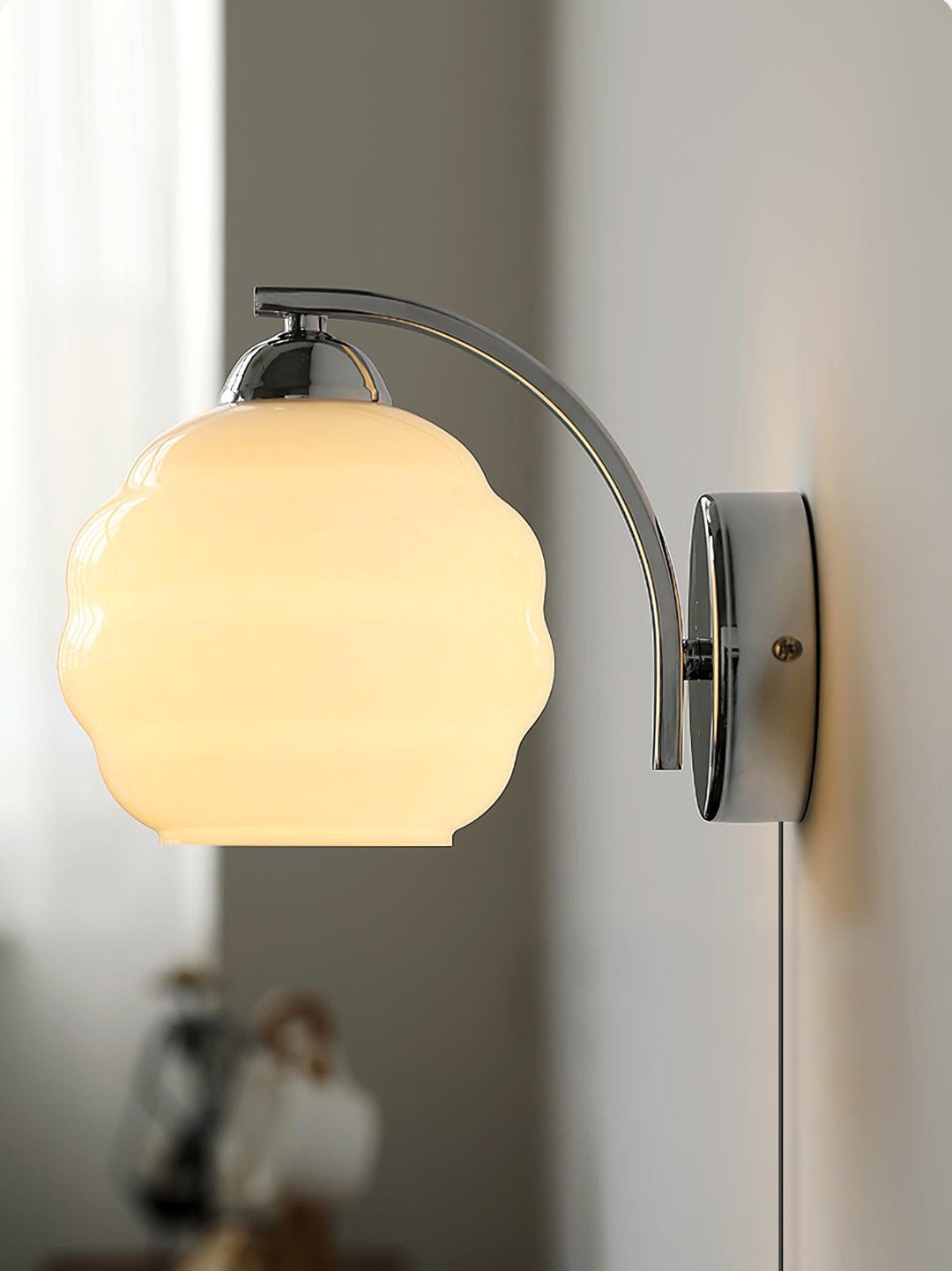 Lustra Wall Lamp Art Deco Glass Chrome - Neutralighting