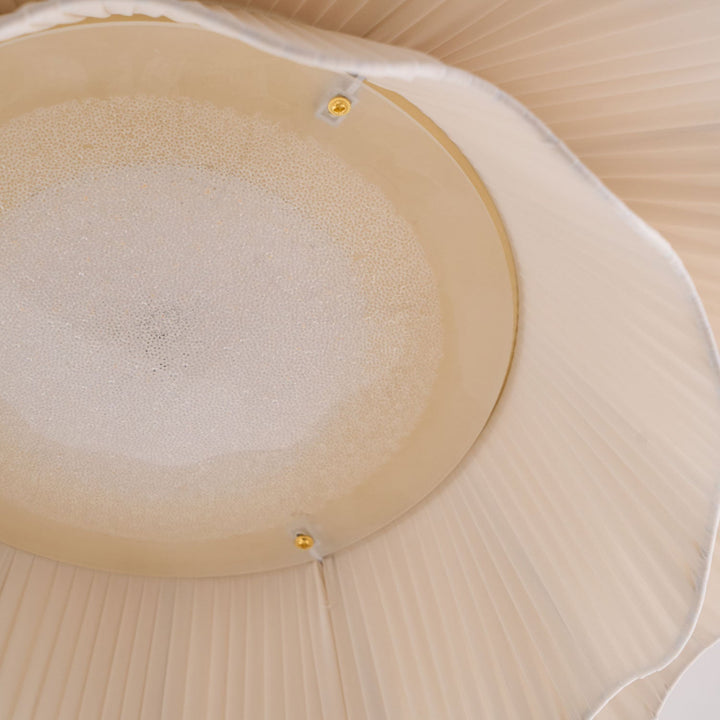 Mylirira Plafonnier en Laiton Tissu Vague Élégance Premium - Neutralighting