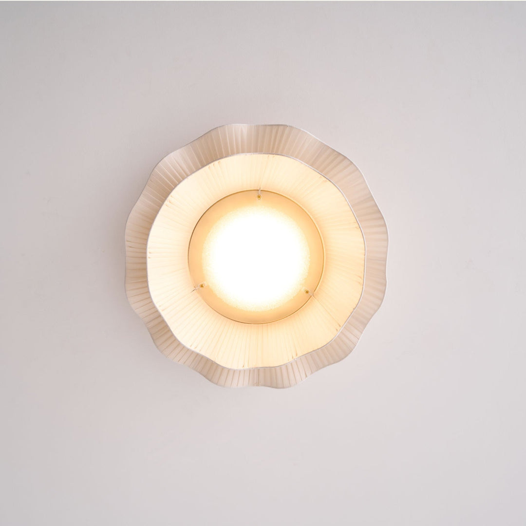 Mylirira Plafonnier en Laiton Tissu Vague Élégance Premium - Neutralighting