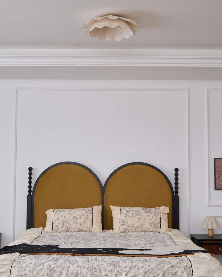 Mylirira Plafonnier en Laiton Tissu Vague Élégance Premium - Neutralighting