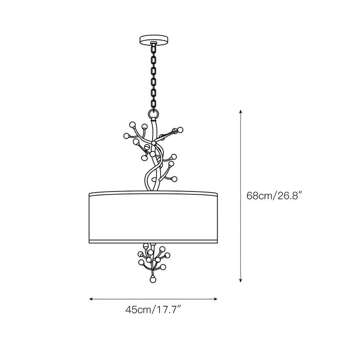 Asbury Individuel Créativité Cristal Tissu Suspension - Neutralighting