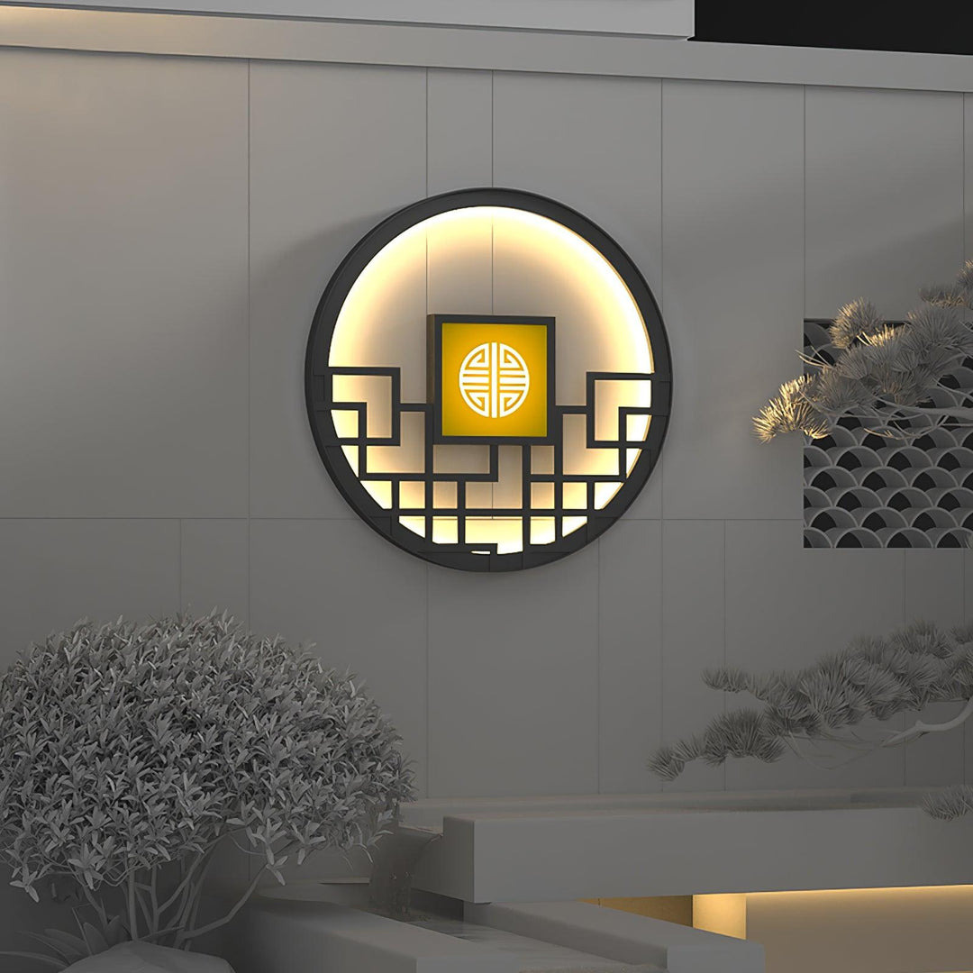 Alzoror Applique Murale Ronde Extérieure Art Nordique - Neutralighting