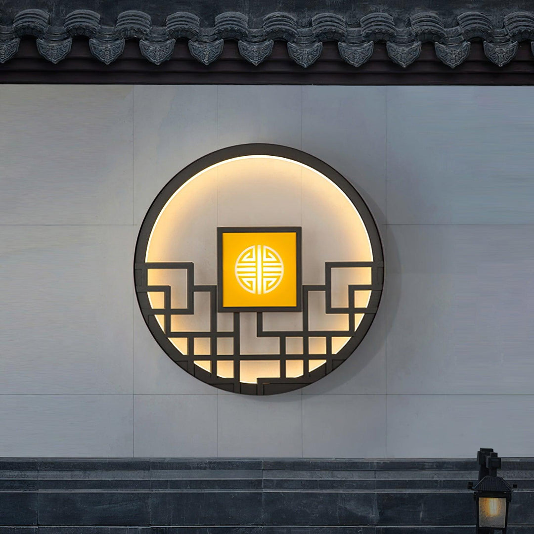 Alzoror Applique Murale Ronde Extérieure Art Nordique - Neutralighting