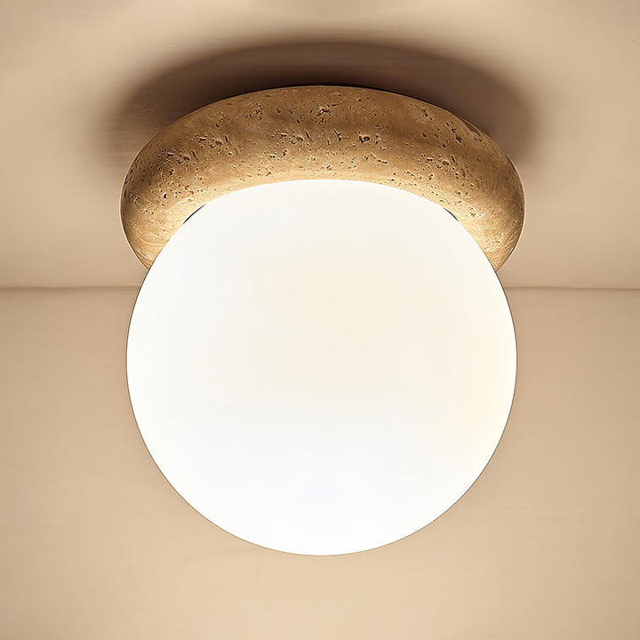 Colaeiel Disque-Globe Travertin Plafonnier - Neutralighting
