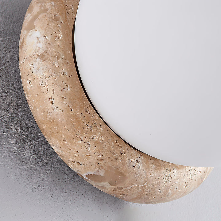 Blikuvys Moderne Minimaliste Travertin Verre Applique Murale - Neutralighting