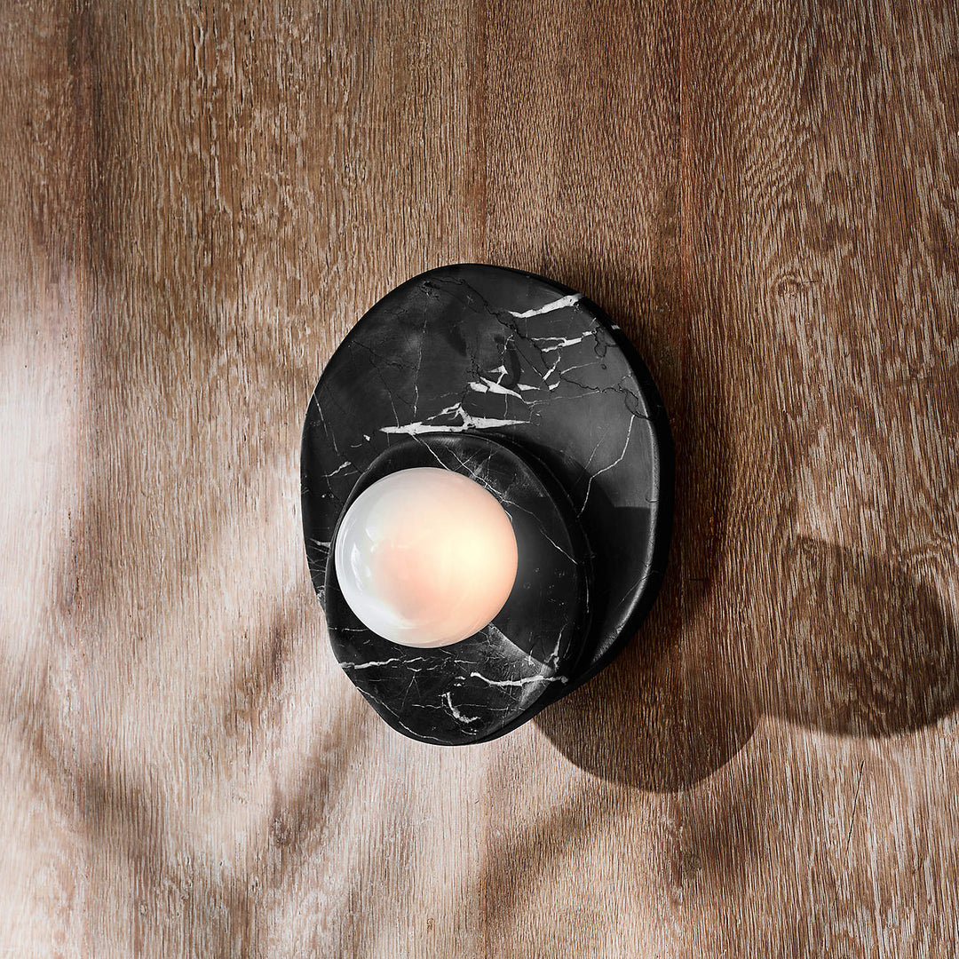 Astr Moderne Minimaliste Unique Pierre Verre Applique Murale - Neutralighting