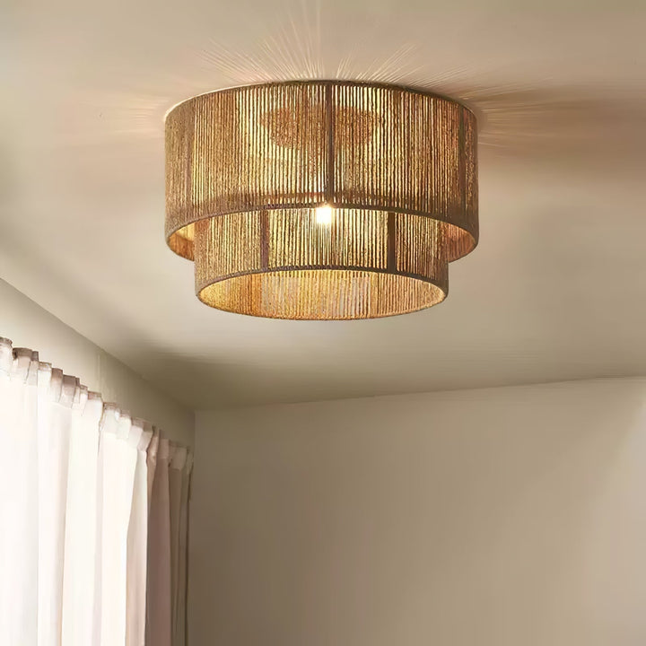 Cevynara Lampe Plafonnier Tissée Naturelle Élégance - Neutralighting