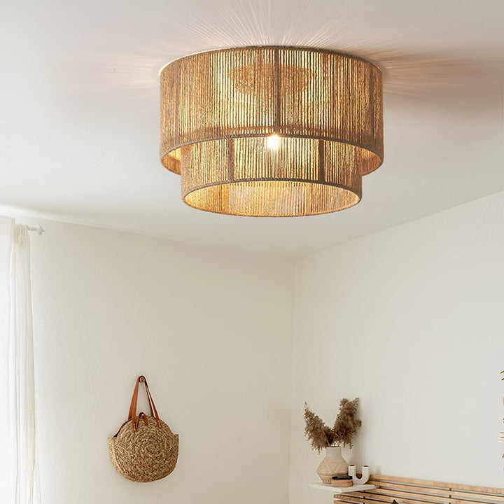 Cevynara Lampe Plafonnier Tissée Naturelle Élégance - Neutralighting