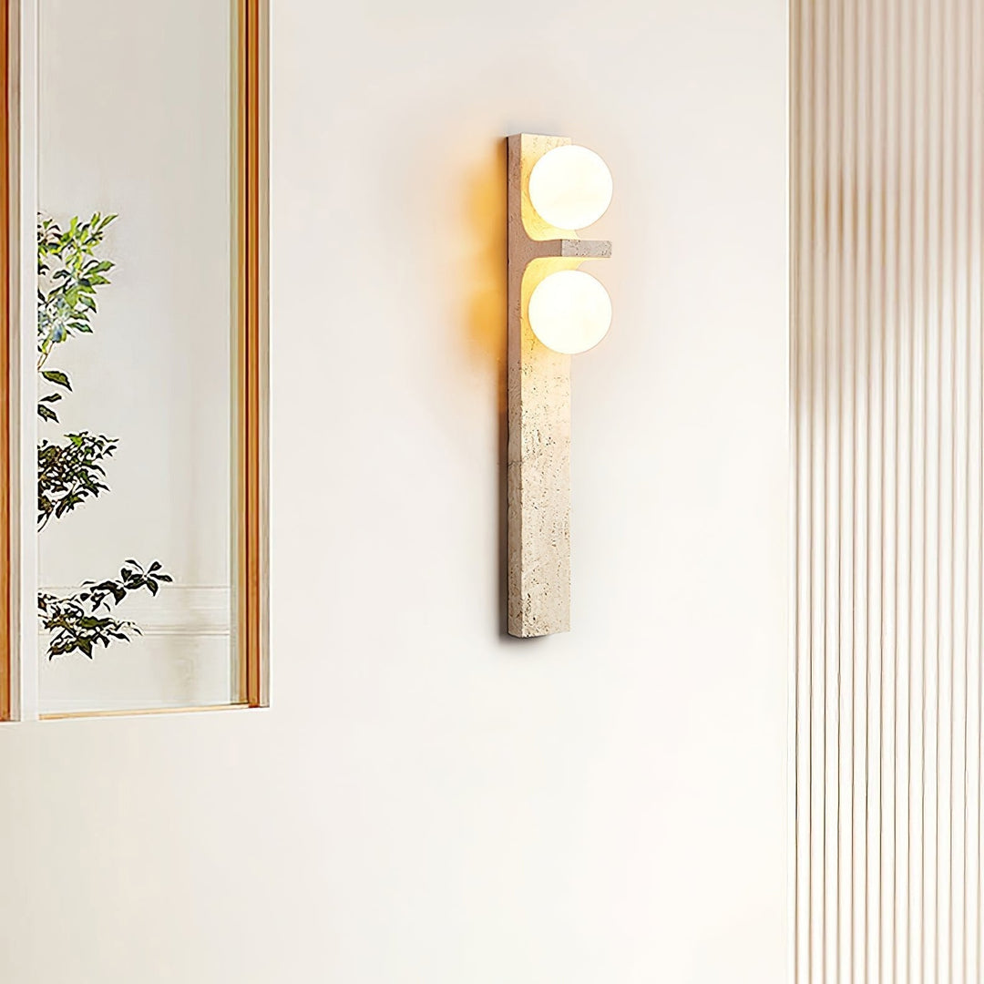 Eirikuvys Organique Moderne Minimaliste Travertin Applique Murale - Neutralighting