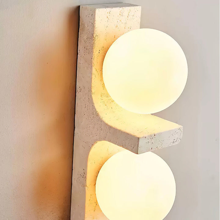 Eirikuvys Organique Moderne Minimaliste Travertin Applique Murale - Neutralighting