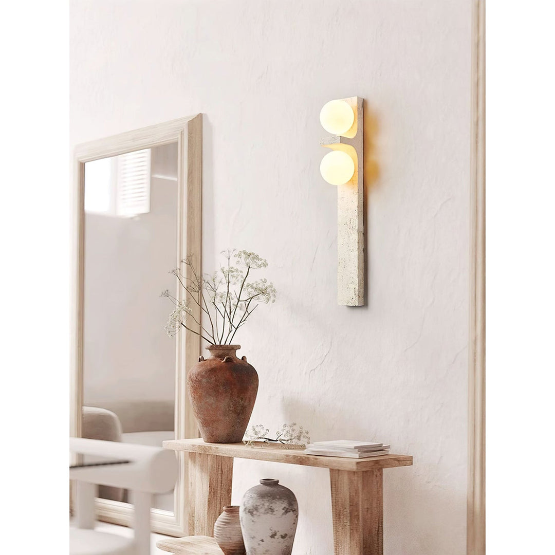 Eirikuvys Organique Moderne Minimaliste Travertin Applique Murale - Neutralighting