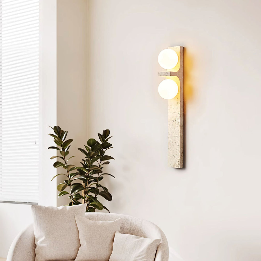 Eirikuvys Organique Moderne Minimaliste Travertin Applique Murale - Neutralighting