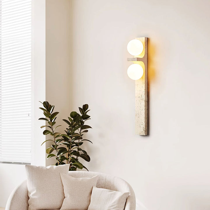 Eirikuvys Organique Moderne Minimaliste Travertin Applique Murale - Neutralighting