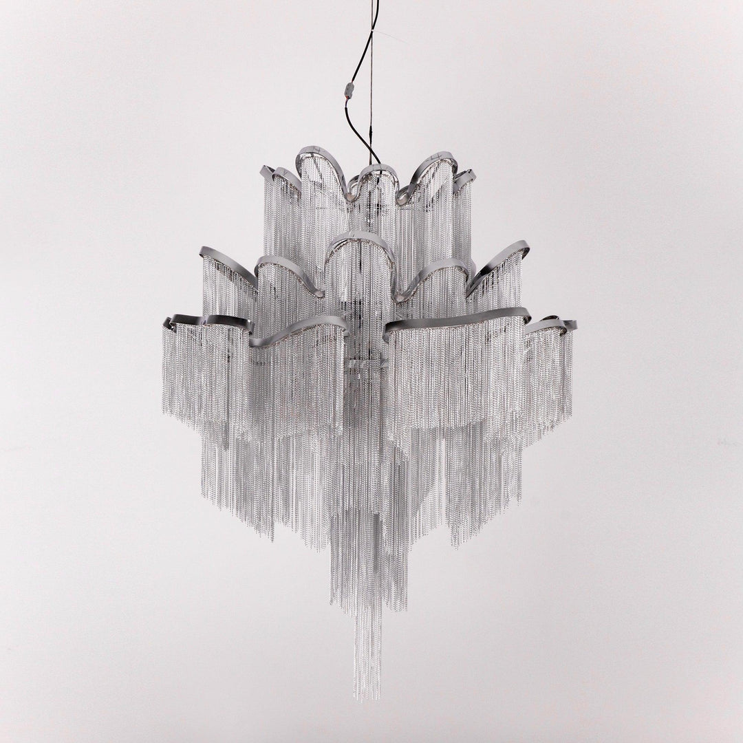 Lustra Suspension Lampe Chaîne en Nickel Coulant - Neutralighting