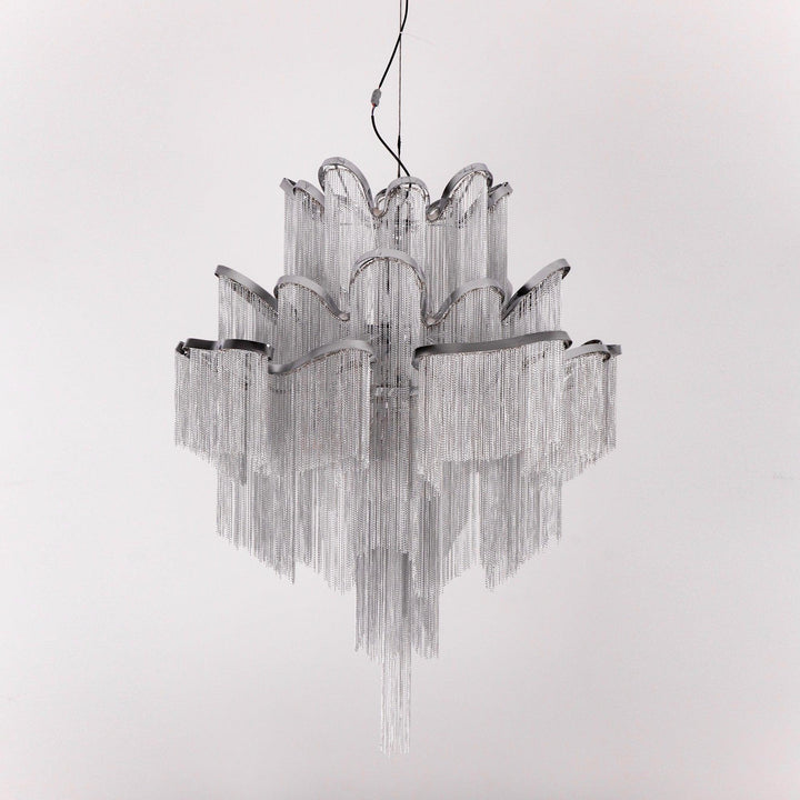 Lustra Suspension Lampe Chaîne en Nickel Coulant - Neutralighting