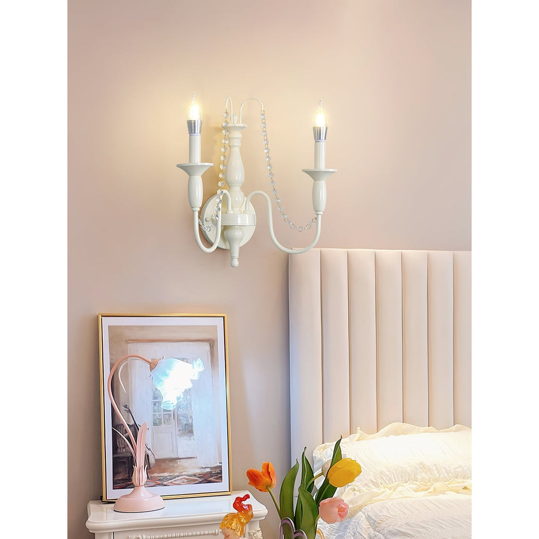 Jarnbruvys Traditionnel Bougie Métal Cristal Applique Murale - Neutralighting