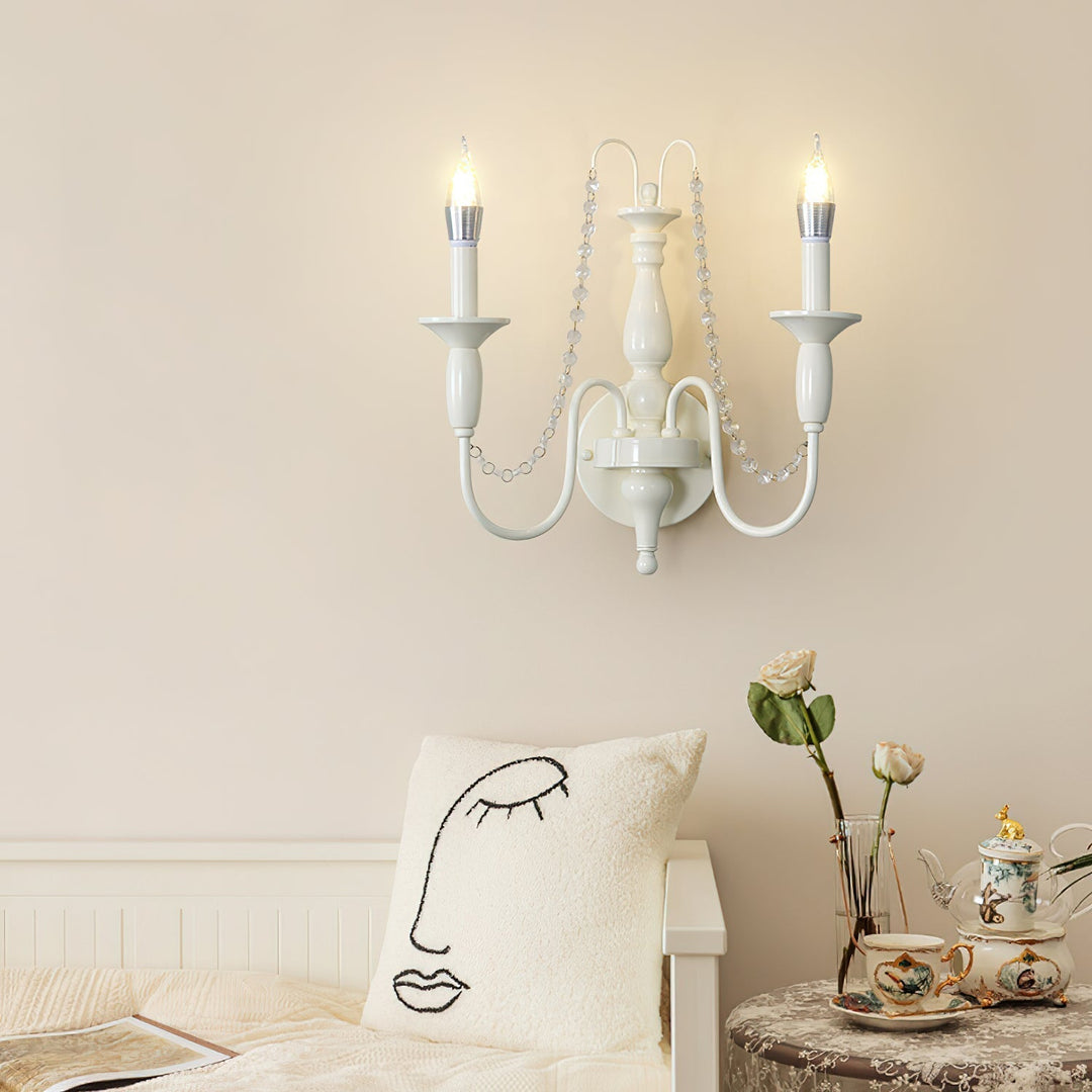 Jarnbruvys Traditionnel Bougie Métal Cristal Applique Murale - Neutralighting