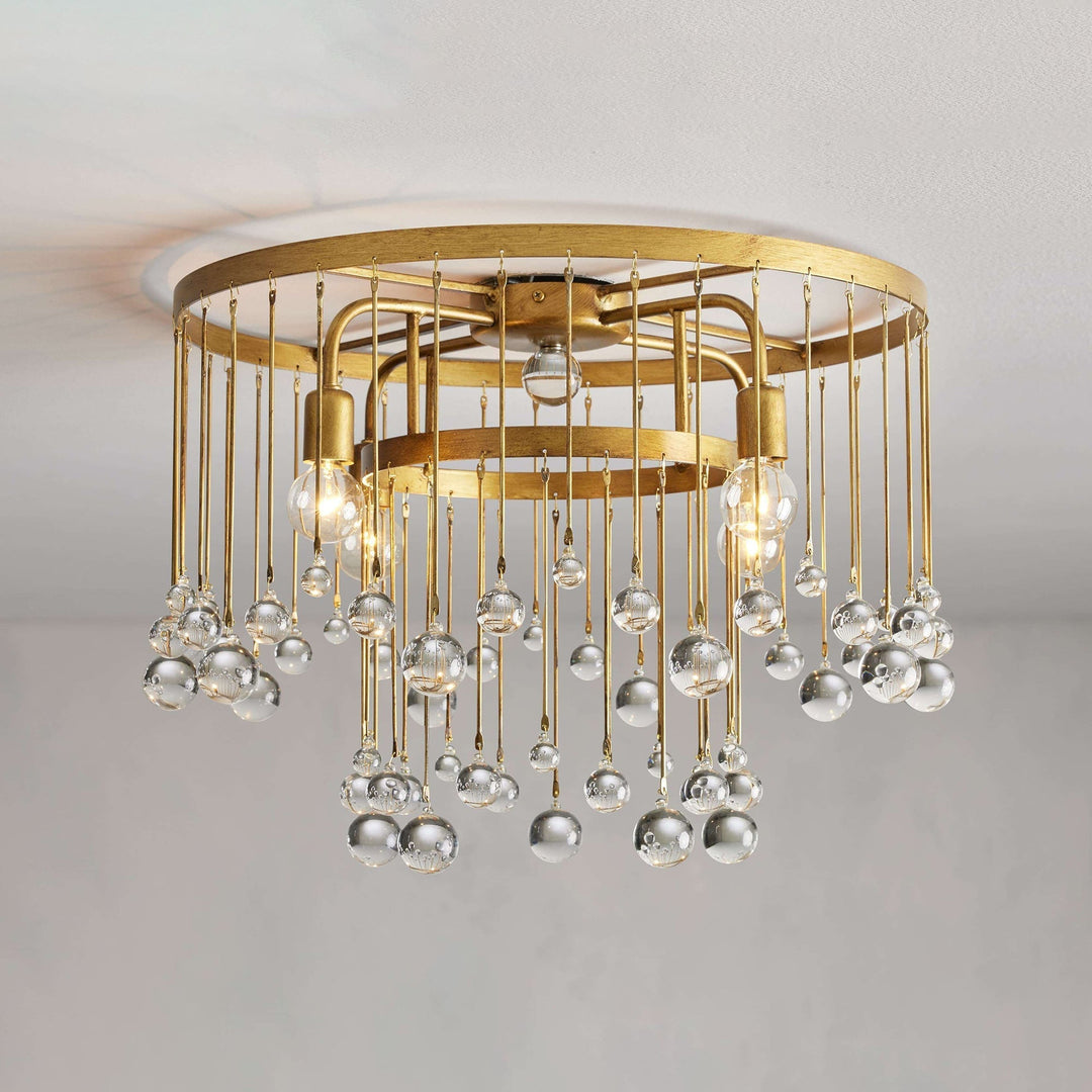 Fljotuvyo Postmodern Luxe Laiton Cristal Montage Encastré Plafonnier - Neutralighting