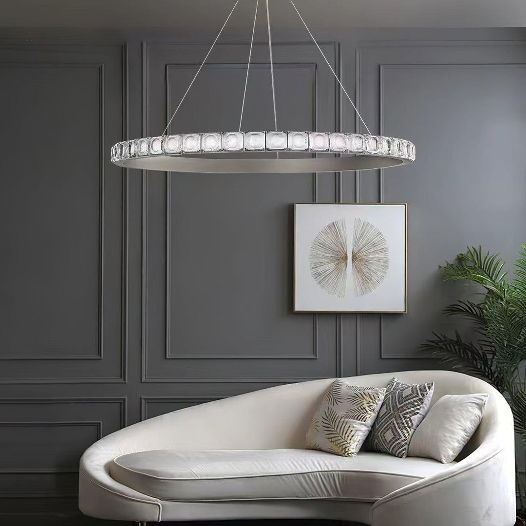 Avzorion Moderne Minimaliste Anneau Verre Lustre - Neutralighting